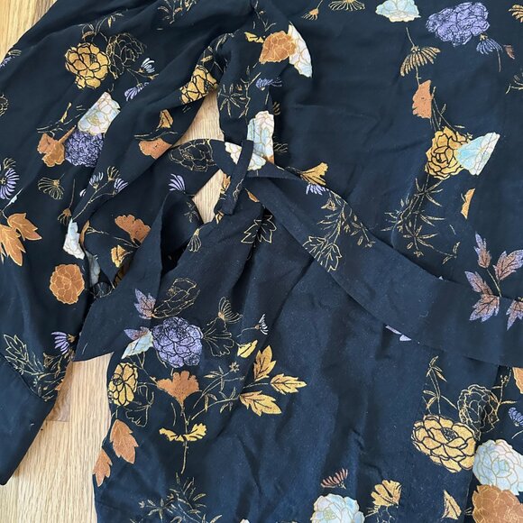 Free People Floral Kimono Wrap Jacket - Picture 4 of 5